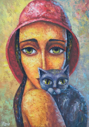 WOMAN WITH CAT