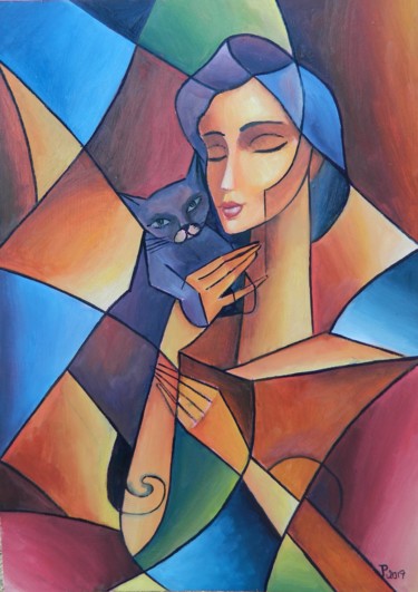 WOMAN WITH BLACK CAT